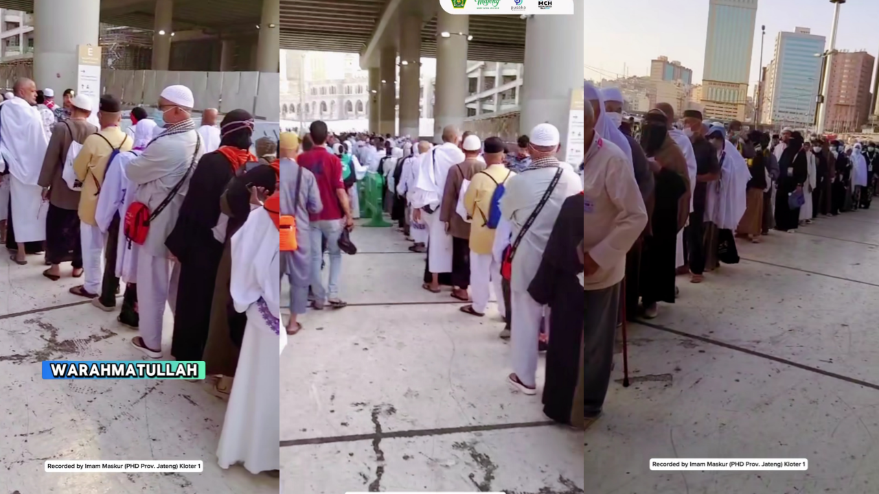 Pemeriksaan Kartu Nusuk Super Ketat, Antrean Jemaah Haji Mengular di Kawasan Masjidilharam 1 Pemeriksaan Kartu Nusuk Super Ketat, Antrean Jemaah Haji Mengular di Kawasan Masjidilharam